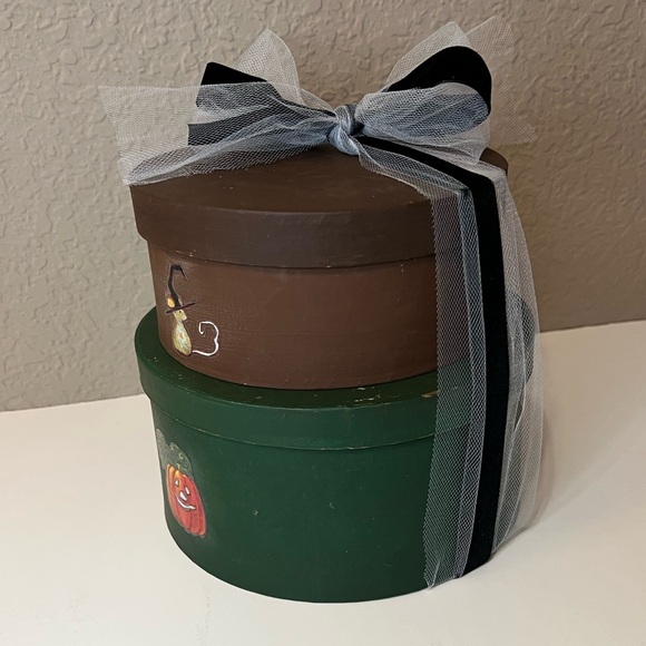 Home Decorative Pumpkin and Mouse Storage Boxes Set of 2 NEW! - Picture 3 of 5